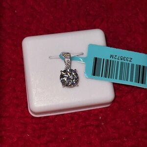 Moissanite Elegant Silver Pendant